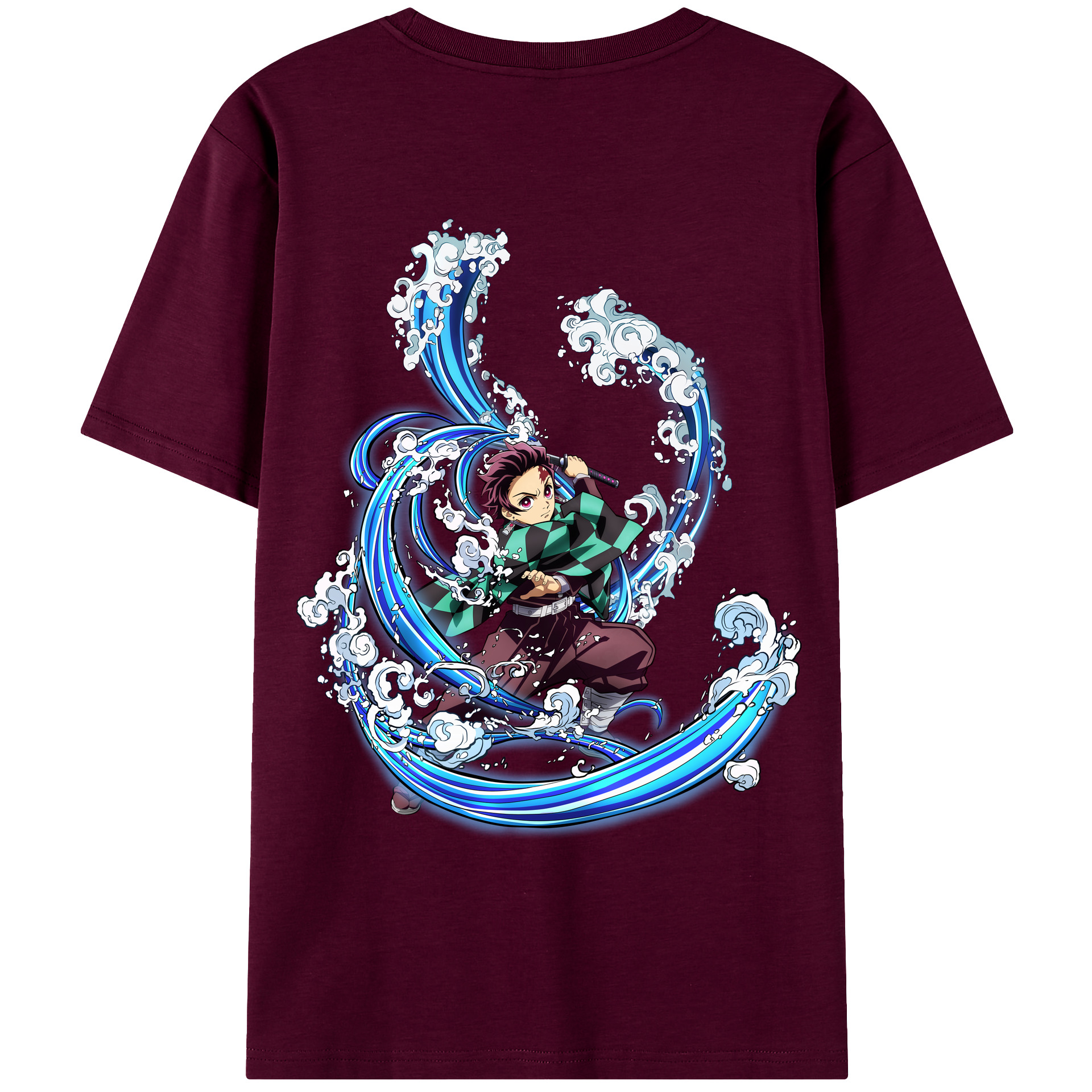 （画像用） 鬼滅の刃 竈門 炭治郎／かまど たんじろう Kamado Tanjirou レディース半袖Tシャツ(バックプリント)